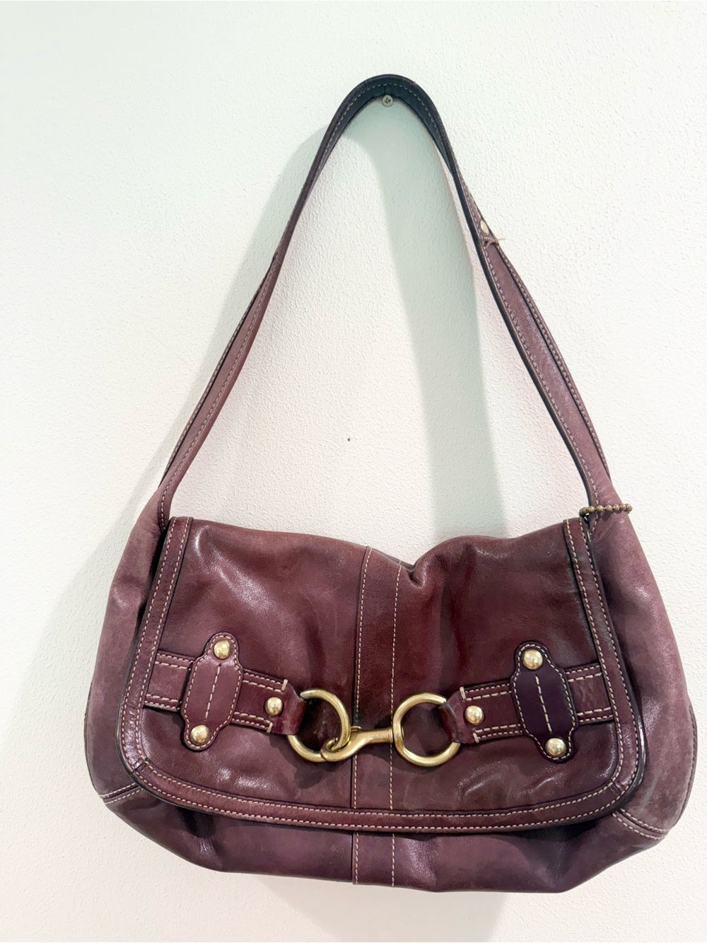 vintage Y2K Coach Ergo Horsebit Belted Flap Shoulder Bag (Style No. 11263)